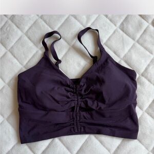 Athleta Deep Purple Cinch Long-line Sports Bra